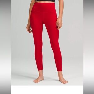 Lululemon Align Pant II 25” in dark red
